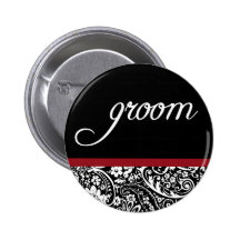 Damask Beauty Groom Button