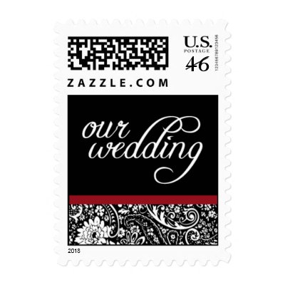 Damask Beauty-Our Wedding-Small Postage by twoheartsshoppe