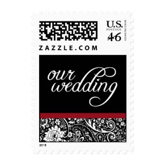 Damask Beauty-Our Wedding-Small Postage stamp