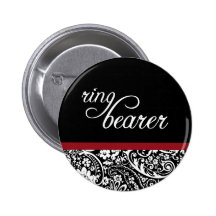 Damask Beauty Ring Bearer Butoon Button