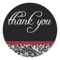 Damask Beauty-Thank You Sticker by twoheartsshoppe Damask Beauty-Thank You Sticker