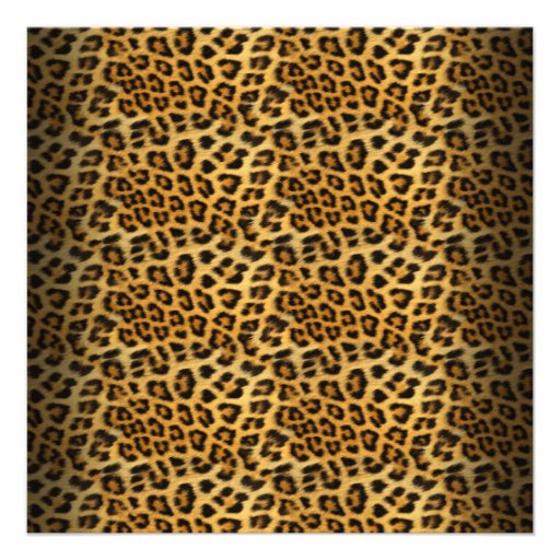 Damask Birthday Party Gold Black Leopard Custom Invitations