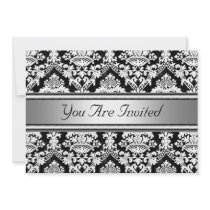 Damask Birthday Party Invitation