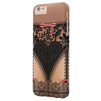 Damask Black Lace Corset Lingerie Barely There iPhone 6 Plus Case