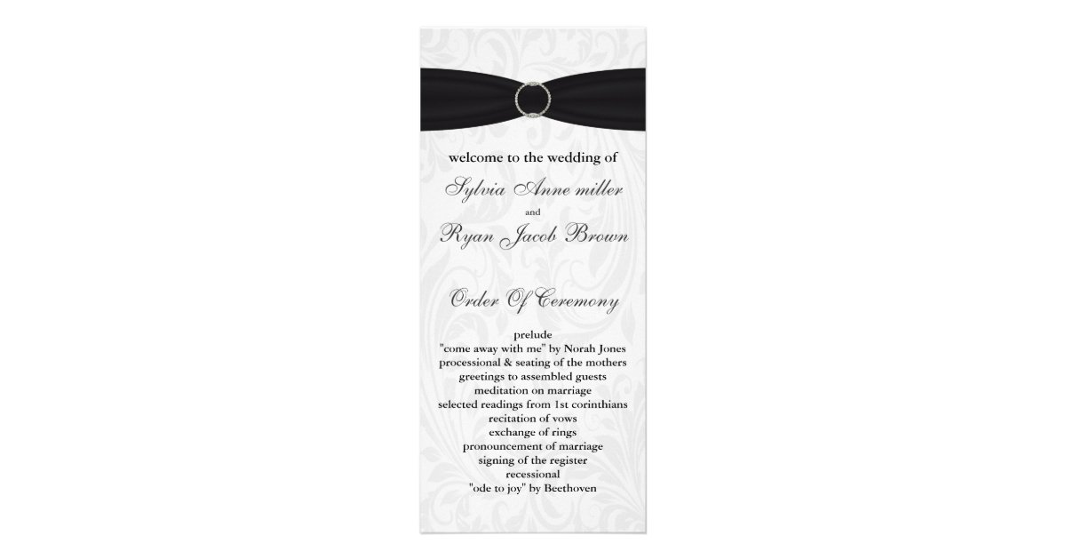 Damask Wedding Programs