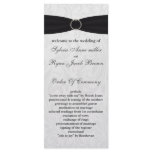 damask black Wedding program