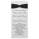 damask black Wedding program