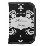 Damask Blank and White Customizable Organizer