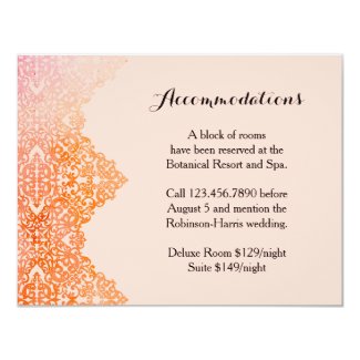 Damask Border Wedding Invitation 4.25" X 5.5" Invitation Card