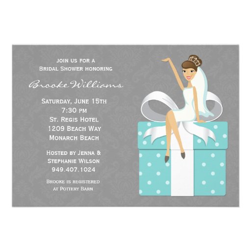 Damask Bridal Shower Invitation
