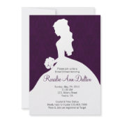 Damask Bride - Bridal Shower Invitaion (Plum) zazzle_invitation