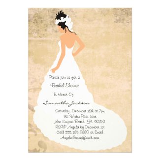 Damask Bride Bridal Shower Invite