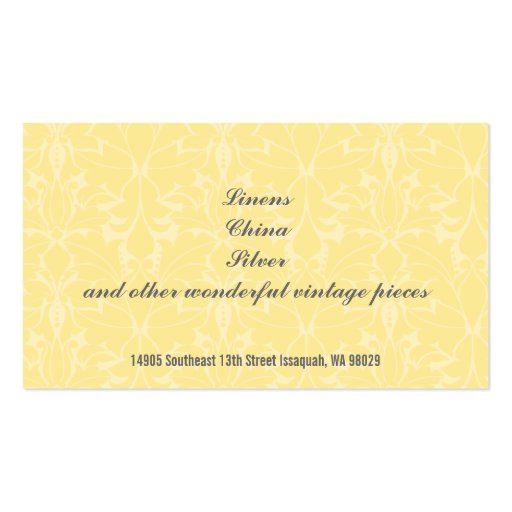 Damask Business Card (back side)