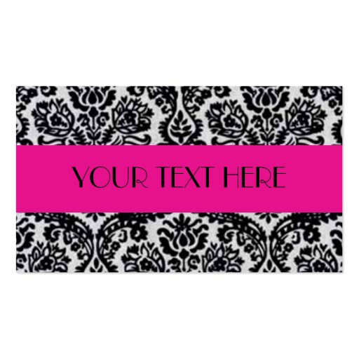 Damask Business Card Template (front side)