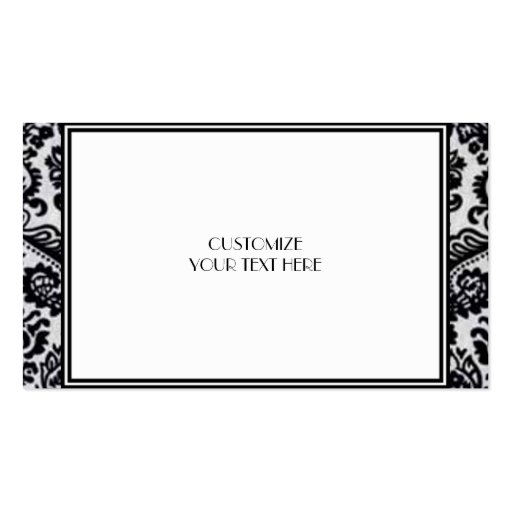 Damask Business Card Templates (back side)