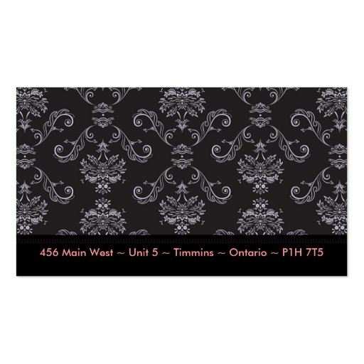 Damask ~ Business Cards (back side)