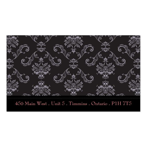 Damask  Business Cards (back side)