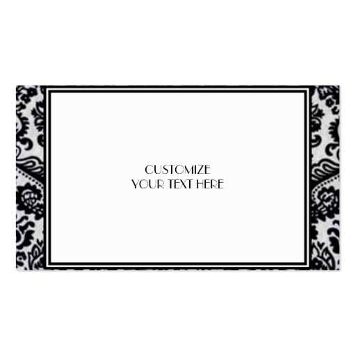 Damask Business Cards (back side)