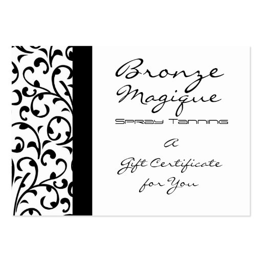 Damask Business Gift Certificate Card Business Card Template