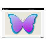 Damask Butterfly (Purple & Teal) Decals For Laptops