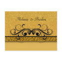 Damask Butterfly Save the Date Invitation postcards by PartyInvitations Damask Butterfly Save the Date Invitation postcards