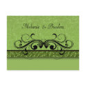 Damask Butterfly Save the Date Invitation postcards by PartyInvitations Damask Butterfly Save the Date Invitation postcards