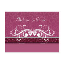 Damask Butterfly Save the Date Invitation postcards by PartyInvitations Damask Butterfly Save the Date Invitation postcards