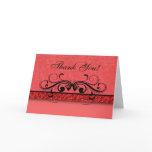 Damask Butterfly Thank You Card Damask Butterfly Thank You Card
