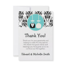 Damask Cake Pop Wedding Thank You Notes Invitations