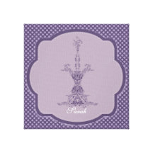 Damask Candle Canvas Art Gallery Wrapped Canvas