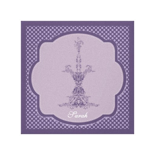 Damask Candle Canvas Art Canvas Print