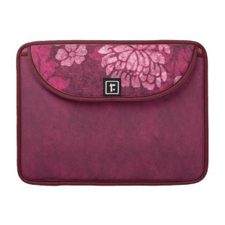damask - cerise - elegant case macbook pro sleeves