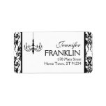 Damask Chandelier Address Label