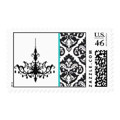 Damask Chandelier Postage Stamp