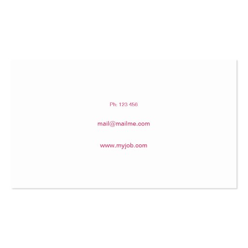 Damask Circle  business card (back side)