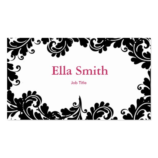 Damask Circle  business card