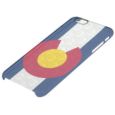 Damask Colorado State Flag Pattern Clear iPhone 6 Plus Case