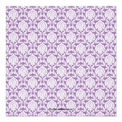 Damask Crib Baby Girl Baby Shower Invitation