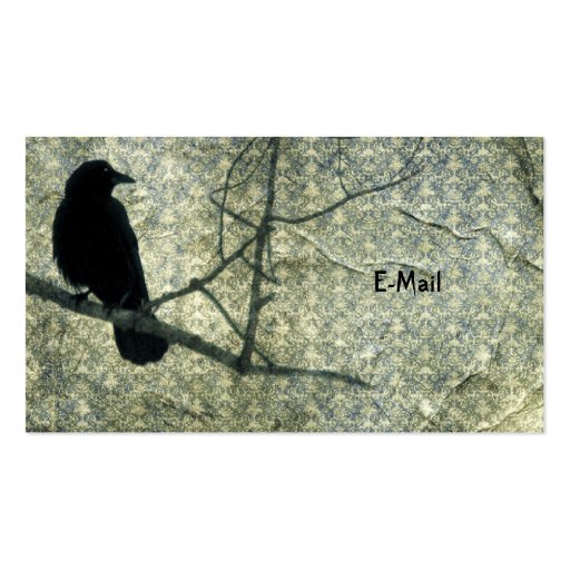 Damask Crow Business Card Template (back side)