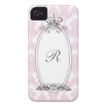 Damask Crown (Peach) iPhone 4 Cover