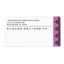 Damask Custom Shipping Label