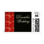 Damask December Wedding stamp