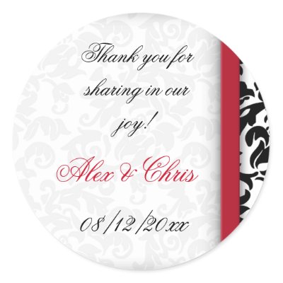 Damask Delight Favor Stickers