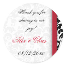 Damask Delight Favor stickers