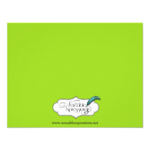 Damask Delight in Lime Green Wedding Engagement Invitations