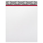 Damask Delight in Scarlet Red Letterhead
