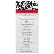 Damask Delight Wedding Program rackcard