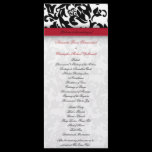 Damask Delight Wedding Program Personalized Rack Card
