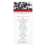 Damask Delight Wedding Program Personalized Rack Card