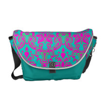 Damask Design Messenger Bag